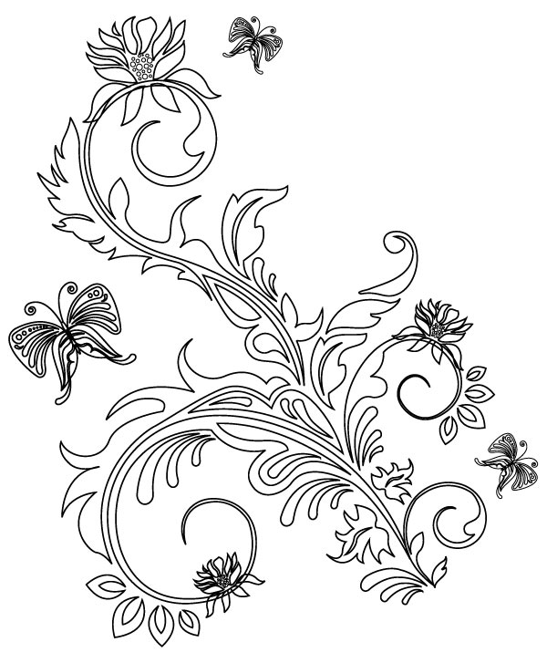 Vector Floral Ornaments preview 2